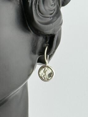 Jane Diaz Small Faceted Organic Stone Drops Dangle Earrings